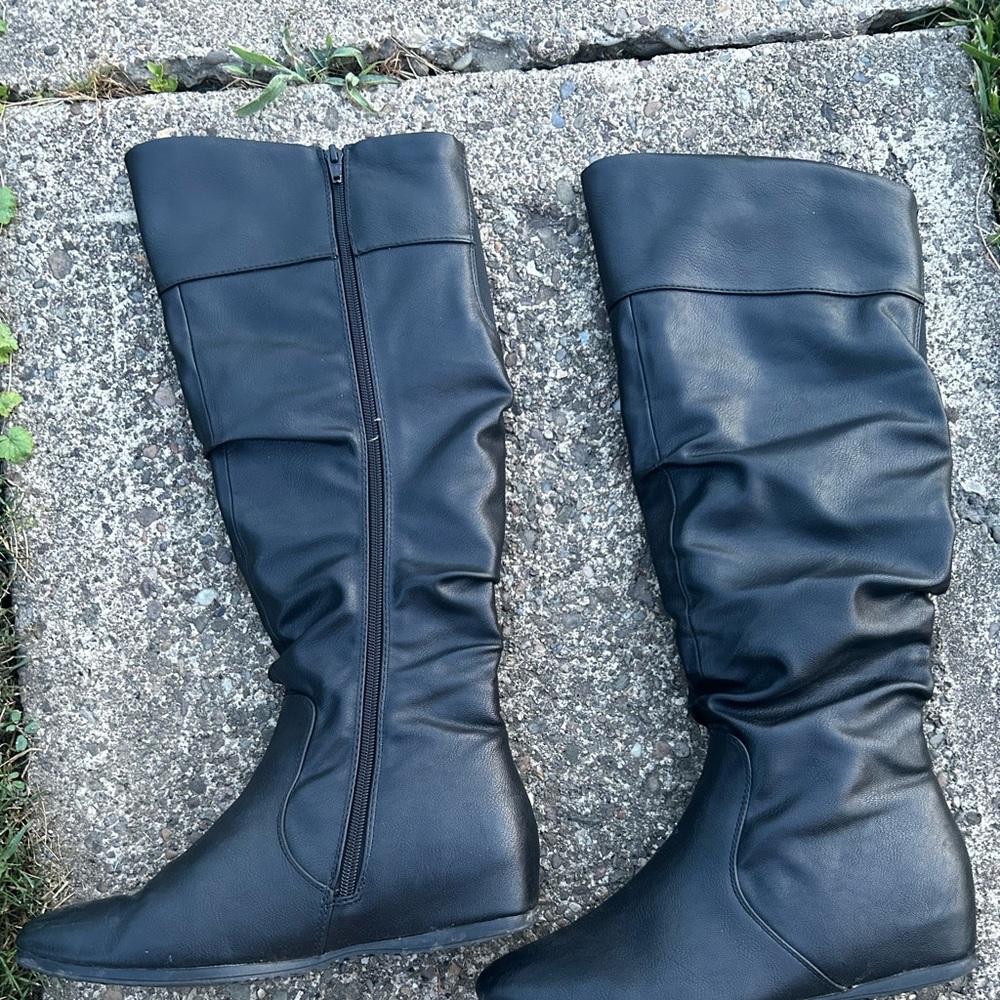 BareTraps Black knee-high Moto Boots